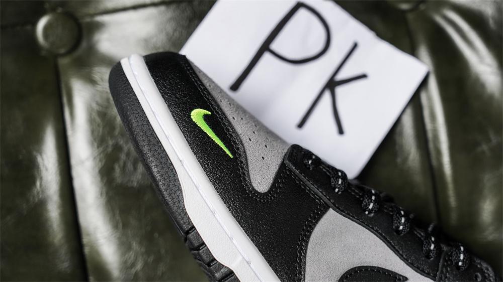 PK GOD Nike Dunk Low Black Grey Green Strike RETAIL MATERIALS READY TO SHIP